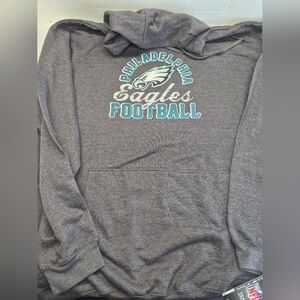 Philadelphia Eagles Mens Hoodie Size 3XLT Majestic Therma Sweatshirt Grey NEW